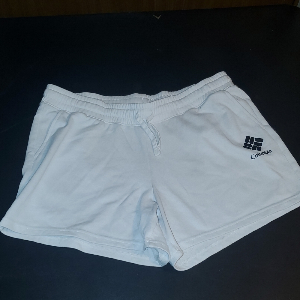 Columbia White Athletic Shorts Lightweight Elastic Waist